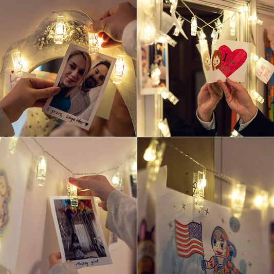 DreamClip LED Fairy Lights With Big Photo Clips
