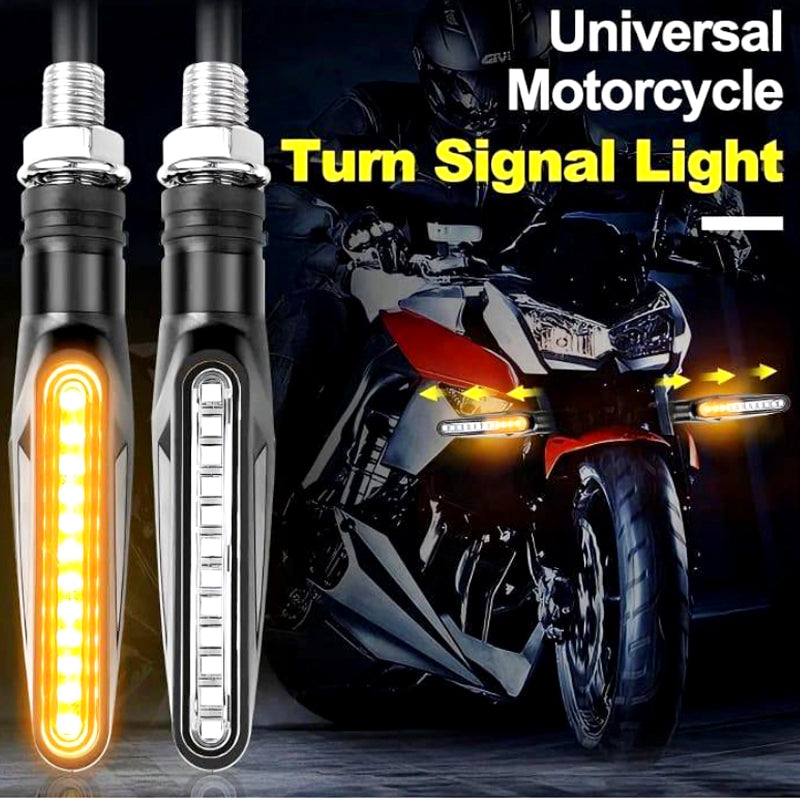 (2PCS) Universal Audi-Style LED Flowing Turn Signal Lights – Dynamic Indicators for All Motorcycles