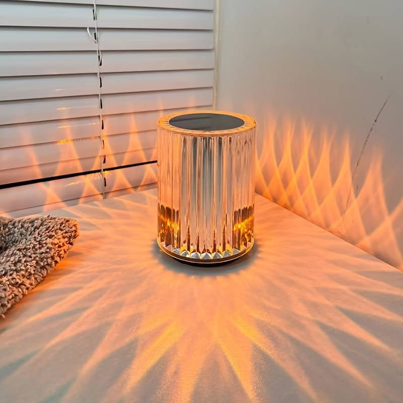 CrystalGlow™ USB Rechargeable RGB Touch Table Lamp