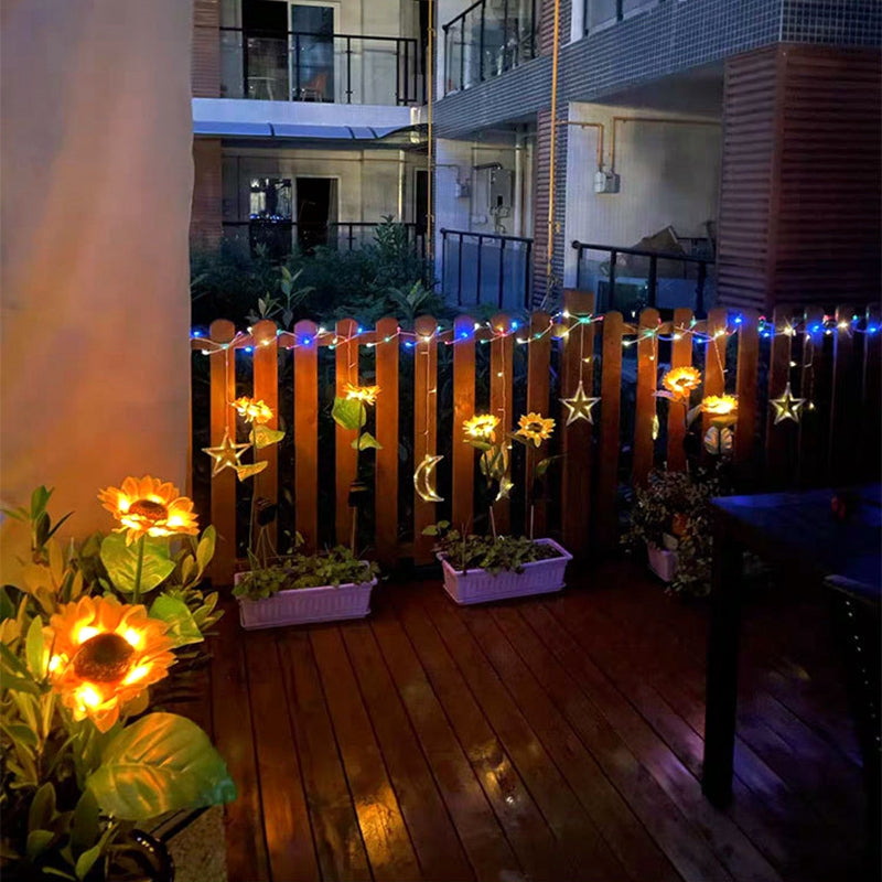 BrightBloom Solar Sunflower Outdoor Decoration Set