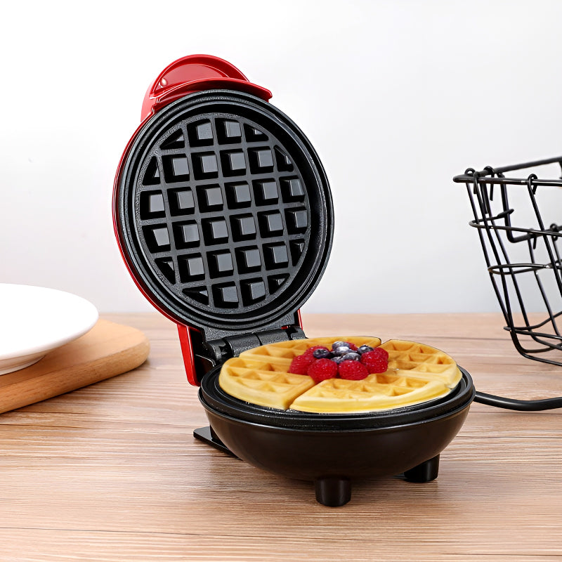 Compact 4-Inch Electric Mini Waffle Maker – Fast, Easy & Non-Stick