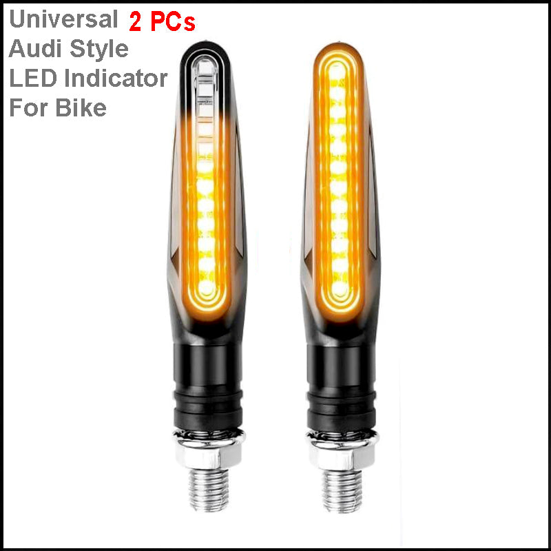(2PCS) Universal Audi-Style LED Flowing Turn Signal Lights – Dynamic Indicators for All Motorcycles