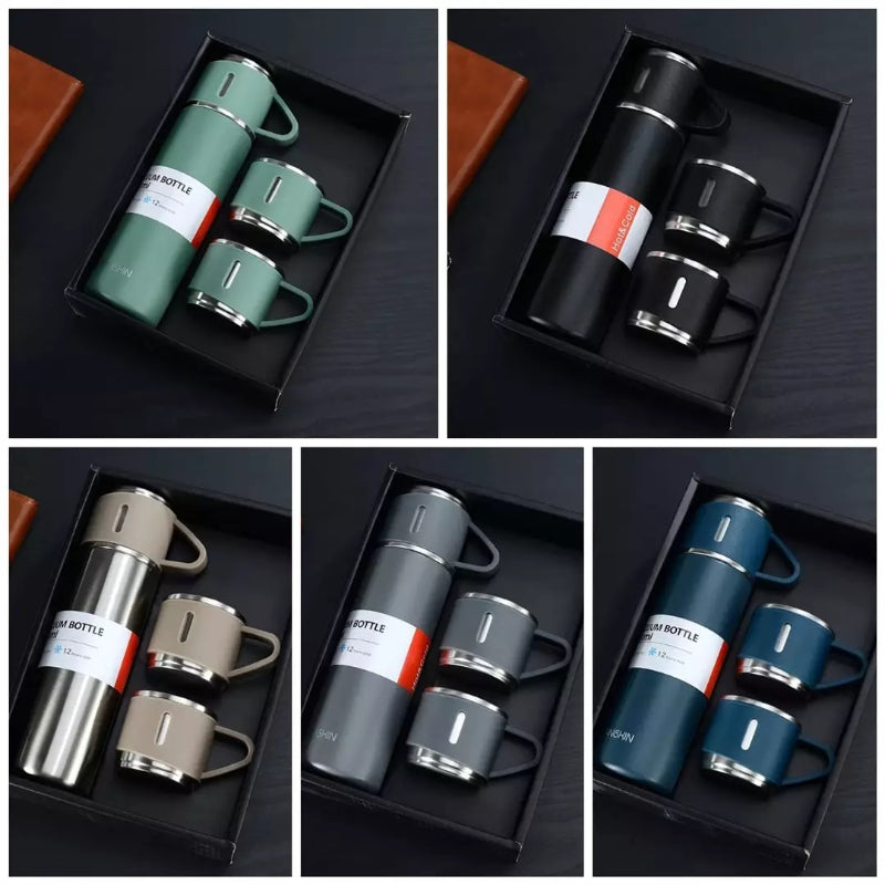 500ml Premium Stainless Steel Vacuum Flask – Food-Grade Insulated Bottle Set