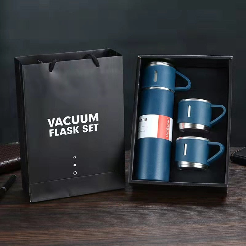 500ml Premium Stainless Steel Vacuum Flask – Food-Grade Insulated Bottle Set