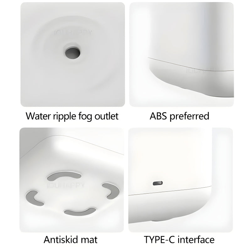 600ml Anti-Gravity Cool Mist Humidifier with Clock & Aroma Diffuser