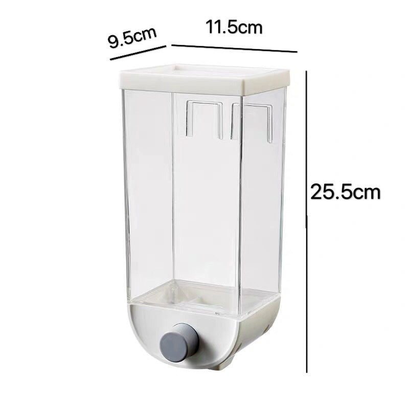 1500ml Wall-Mounted Transparent Grain Storage Box – Eco-Friendly Kitchen Organizer