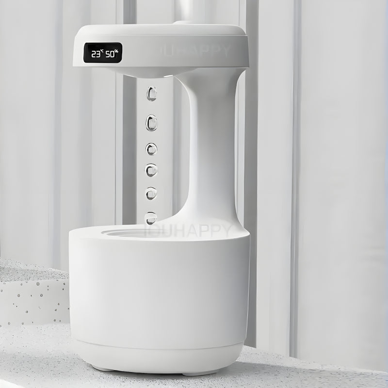 600ml Anti-Gravity Cool Mist Humidifier with Clock & Aroma Diffuser