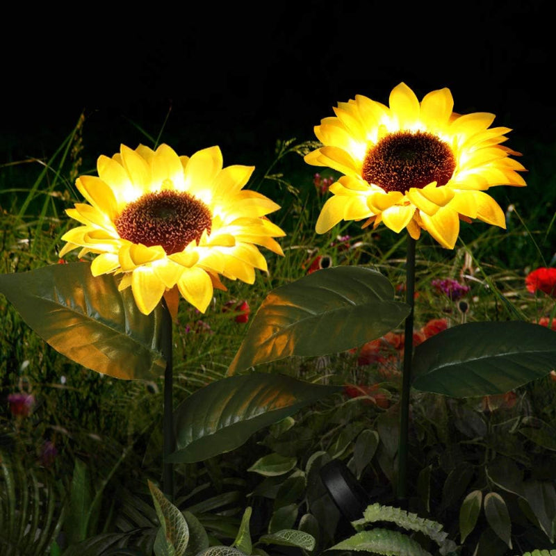 BrightBloom Solar Sunflower Outdoor Decoration Set