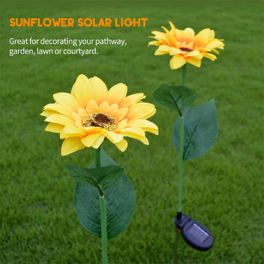 BrightBloom Solar Sunflower Outdoor Decoration Set