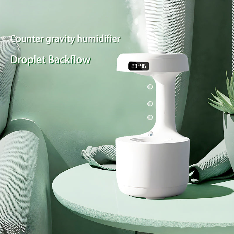 600ml Anti-Gravity Cool Mist Humidifier with Clock & Aroma Diffuser