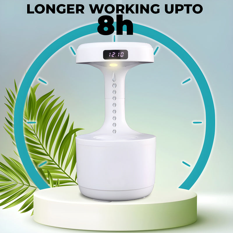 600ml Anti-Gravity Cool Mist Humidifier with Clock & Aroma Diffuser