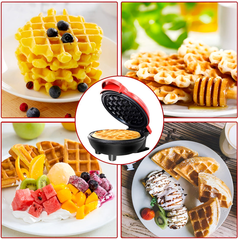 Compact 4-Inch Electric Mini Waffle Maker – Fast, Easy & Non-Stick