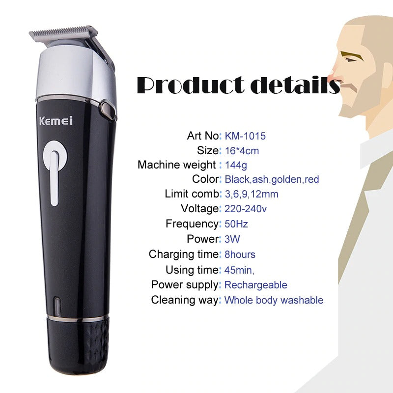 Kemei All-in-One Hair, Beard & Nose Trimmer
