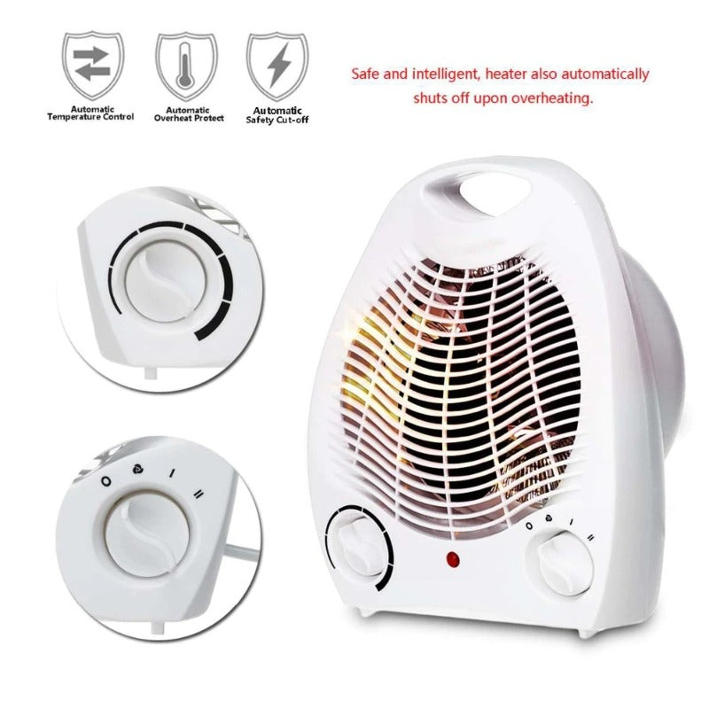 2000W Portable Mini Electric Heater – Safe & Fast Room Heating