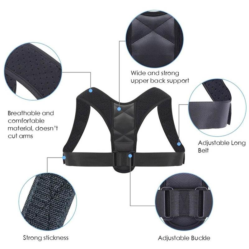 Adjustable Posture Corrector – Back & Shoulder Support Belt for Pain Relief