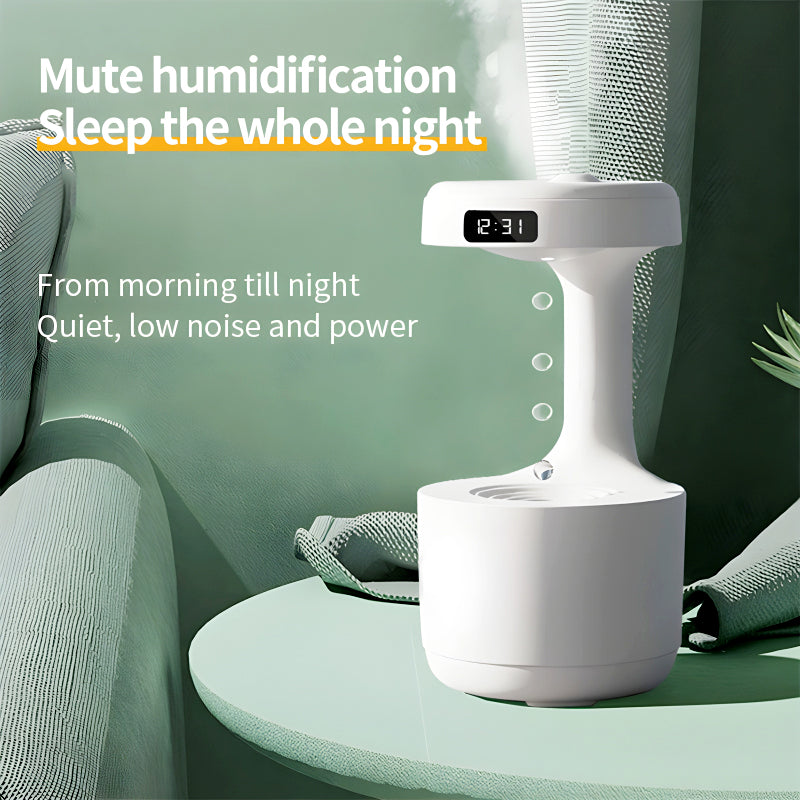 600ml Anti-Gravity Cool Mist Humidifier with Clock & Aroma Diffuser