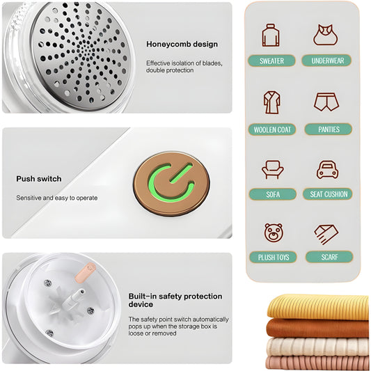 Sokany SK-878 Compact & Portable Mini Electric Lint Remover – USB Rechargeable Cyclone Head