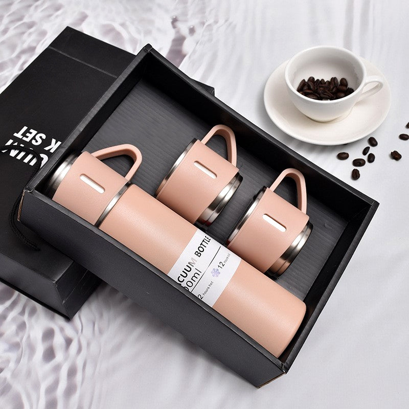 500ml Premium Stainless Steel Vacuum Flask – Food-Grade Insulated Bottle Set
