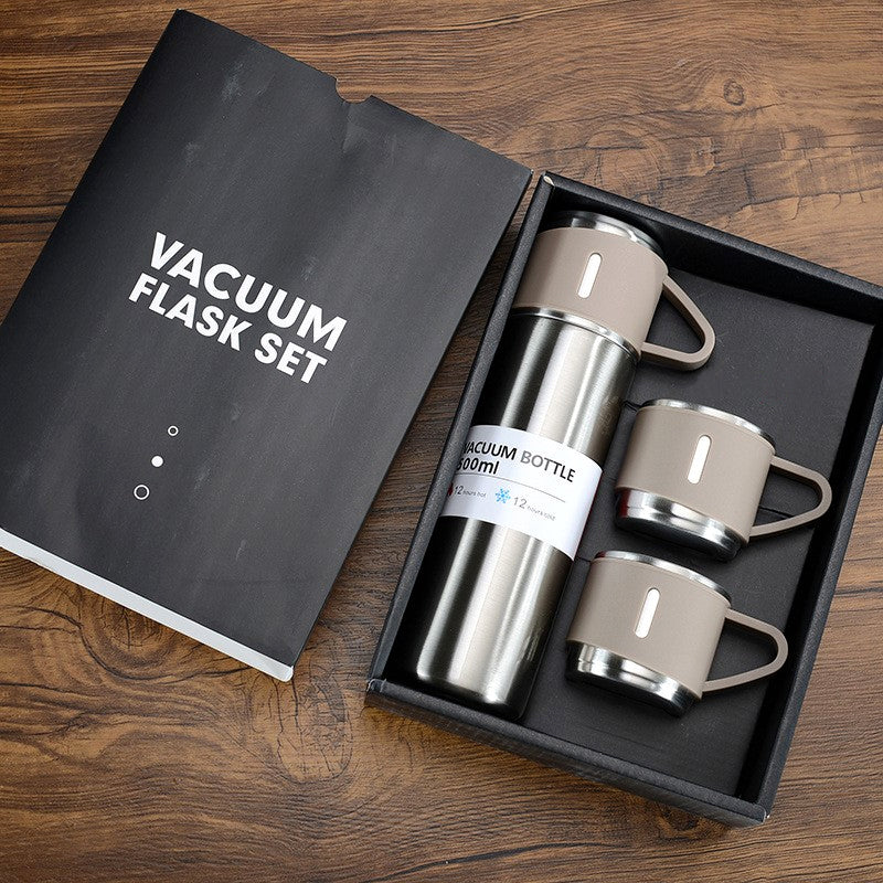 500ml Premium Stainless Steel Vacuum Flask – Food-Grade Insulated Bottle Set