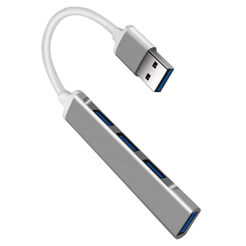 Aluminum Shell 4-Port USB 3.0 Hub – Portable & High-Speed