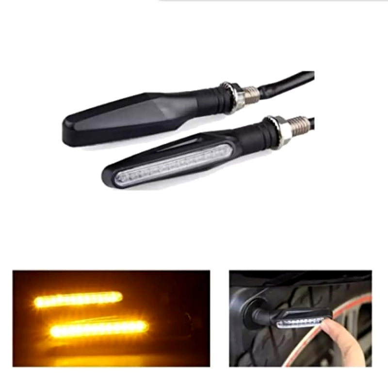 (2PCS) Universal Audi-Style LED Flowing Turn Signal Lights – Dynamic Indicators for All Motorcycles