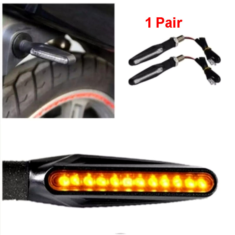 (2PCS) Universal Audi-Style LED Flowing Turn Signal Lights – Dynamic Indicators for All Motorcycles