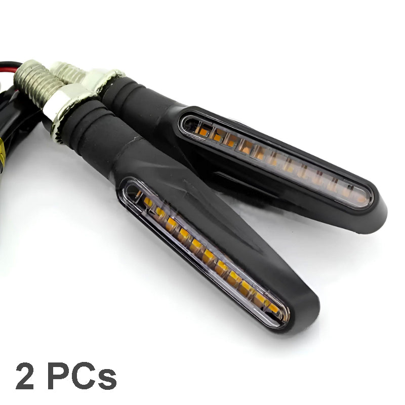 (2PCS) Universal Audi-Style LED Flowing Turn Signal Lights – Dynamic Indicators for All Motorcycles