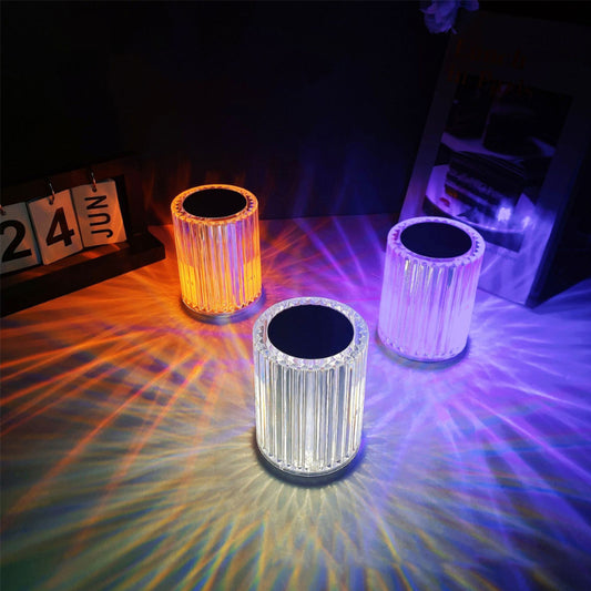 CrystalGlow™ USB Rechargeable RGB Touch Table Lamp