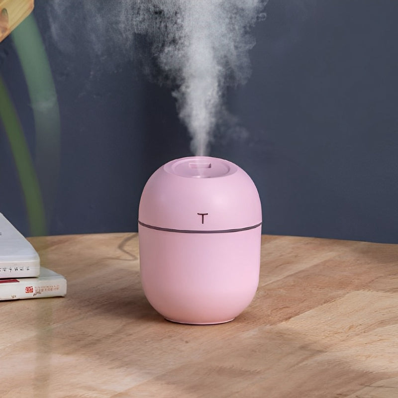 200ml Mini Portable Humidifier with USB Charging & LED Night Light