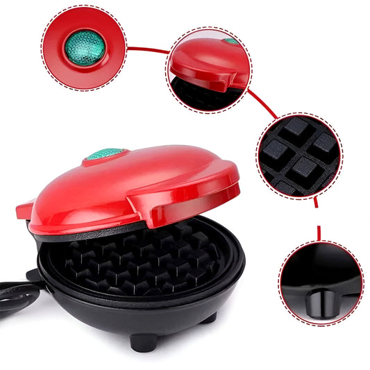 Compact 4-Inch Electric Mini Waffle Maker – Fast, Easy & Non-Stick