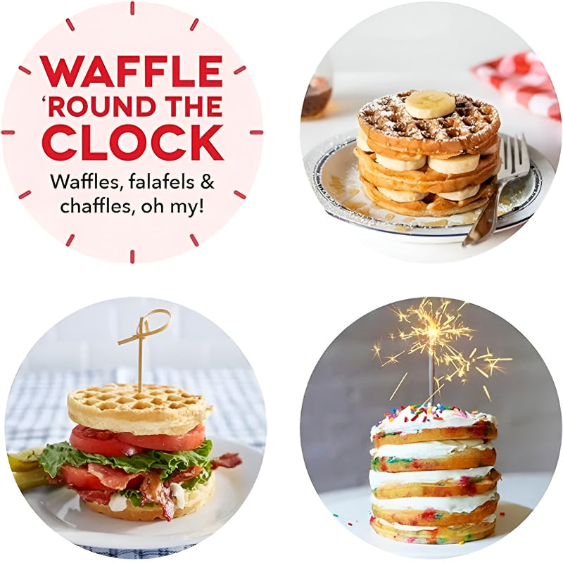 Compact 4-Inch Electric Mini Waffle Maker – Fast, Easy & Non-Stick