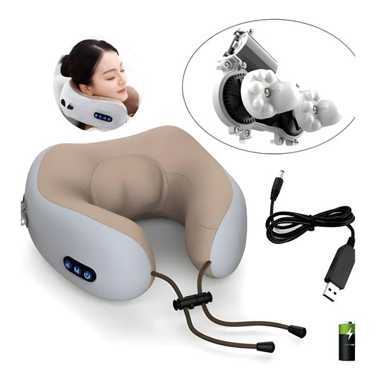 Compact & Versatile Electric U-Shaped Massage Pillow – Perfect for Home, Car & Outdoor Relaxation